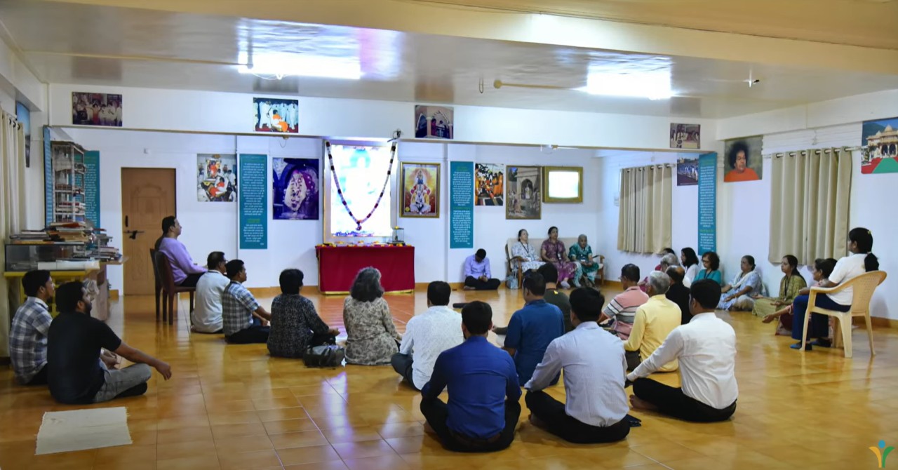Meditation inside the temple area