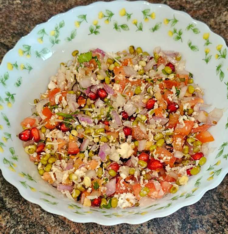 Sprouted Moong Salad