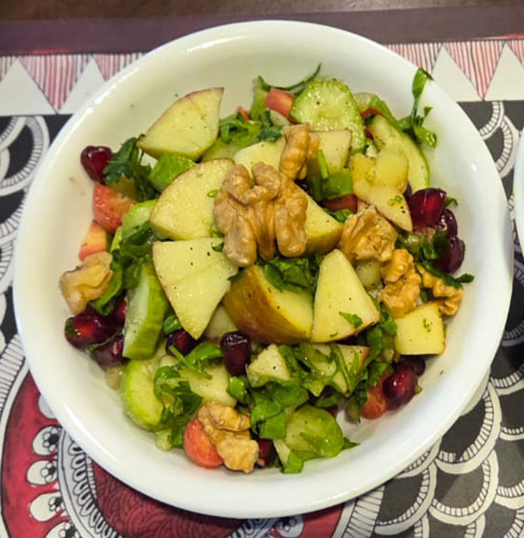  
                                Apple walnut salad