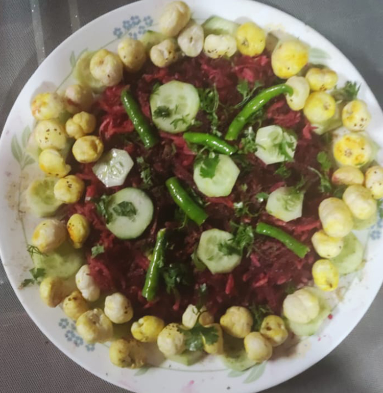  
                                Makhana Beetroot salad