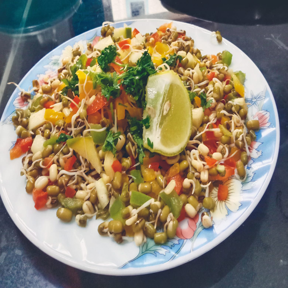 Sprouted Moong Salad Salad