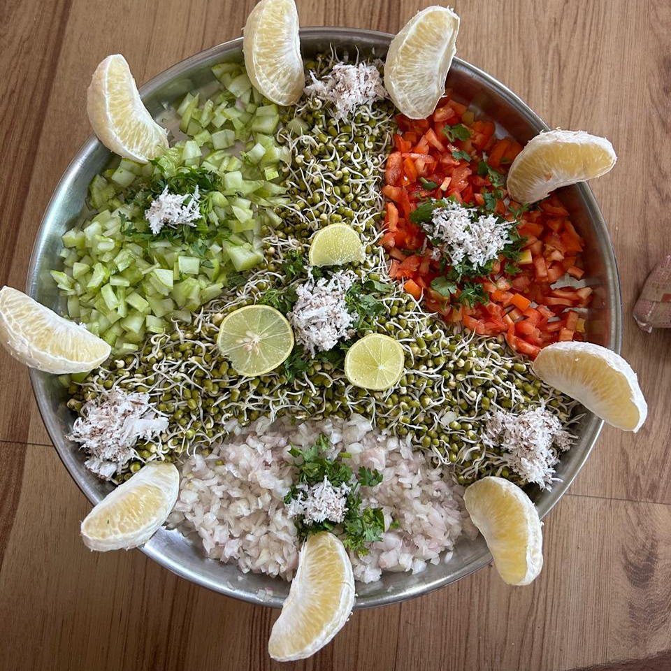 Moong sprout bhel